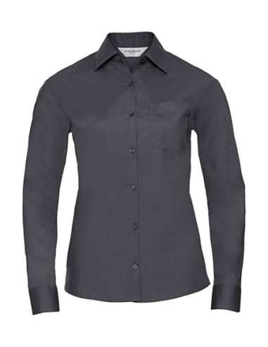 Ladies LS Poplin Shirt2