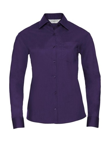 Ladies LS Poplin Shirt5