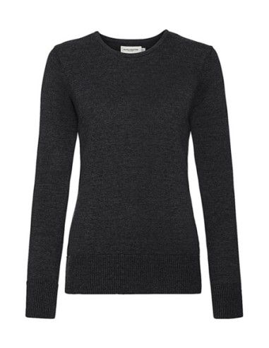 Ladies Crew Neck Knitted Pullover1