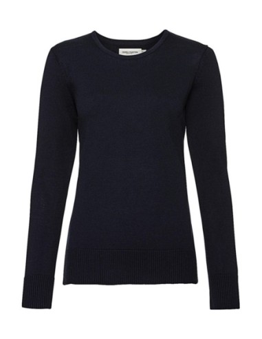 Ladies Crew Neck Knitted Pullover2