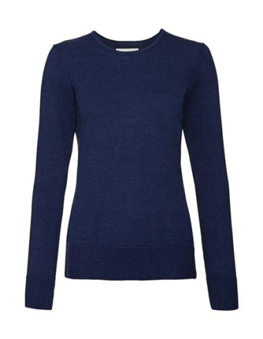 Ladies Crew Neck Knitted Pullover3
