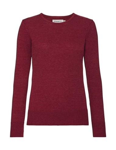 Ladies Crew Neck Knitted Pullover4