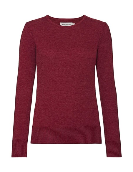 Ladies Crew Neck Knitted Pullover4