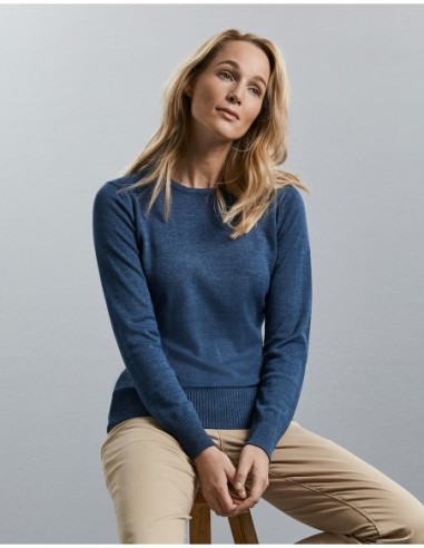 Ladies Crew Neck Knitted Pullover6