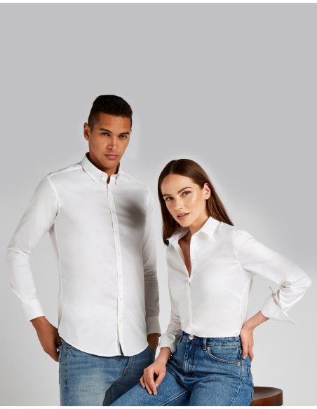 Slim Fit Stretch Oxford Shirt LS4