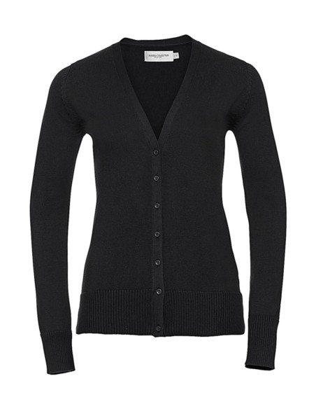 Ladies V-Neck Knitted Cardigan0