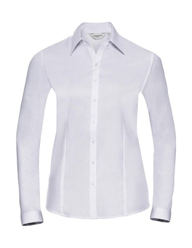 Ladies LS Herringbone Shirt0