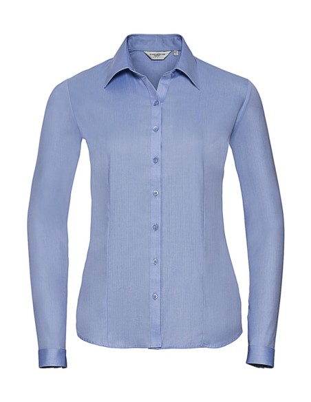 Ladies LS Herringbone Shirt1