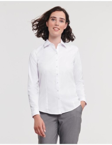 Ladies LS Herringbone Shirt2