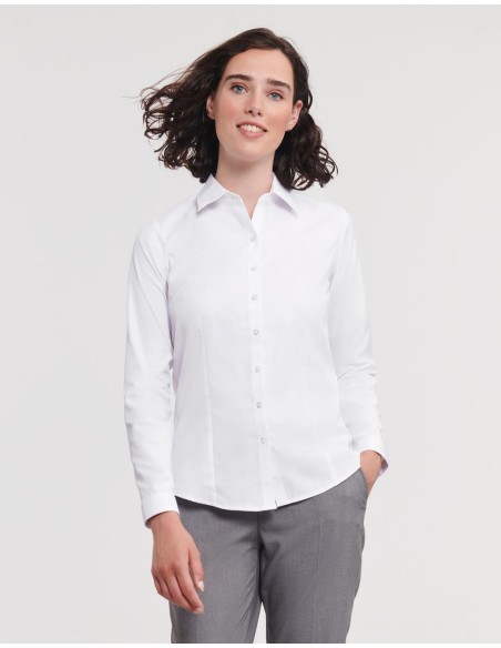 Ladies LS Herringbone Shirt2