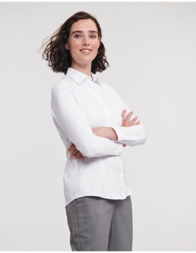 Ladies LS Herringbone Shirt3