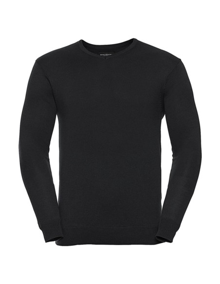 Mens V-Neck Knitted Pullover0