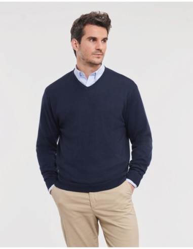 Mens V-Neck Knitted Pullover5