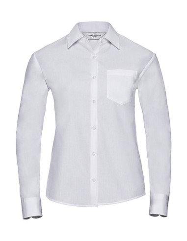 Ladies Cotton Poplin Shirt LS0