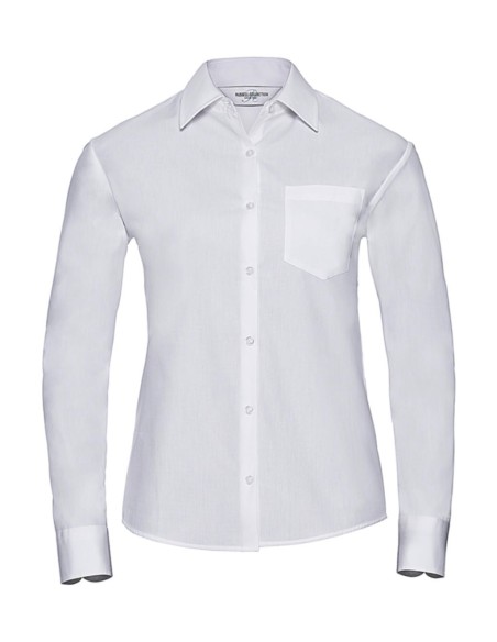 Ladies Cotton Poplin Shirt LS0