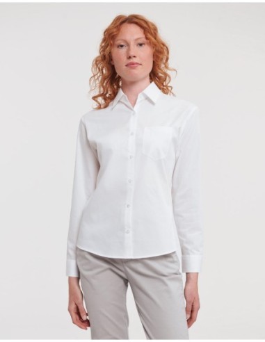 Ladies Cotton Poplin Shirt LS4