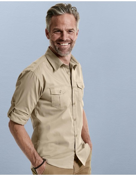 Mens Roll Sleeve Shirt LS7