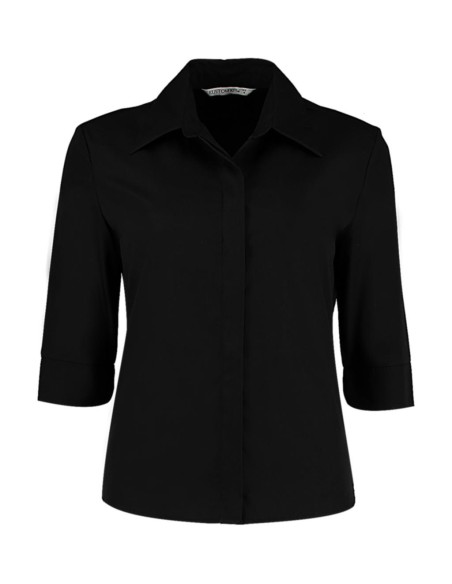 Womens Tailored Fit Continental Blouse 34 Sleeve1