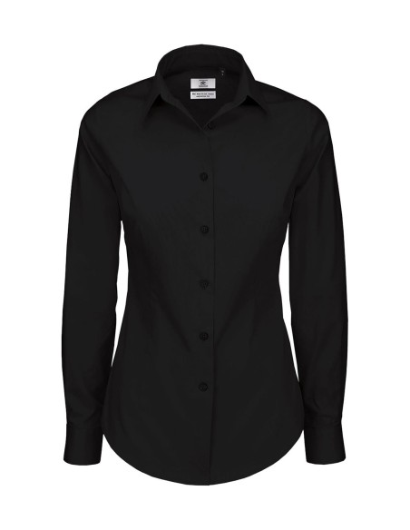 Black Tie LSLwomen Poplin Shirt1