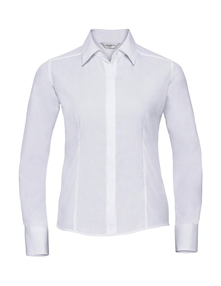 Ladies LS Fitted Poplin Shirt0