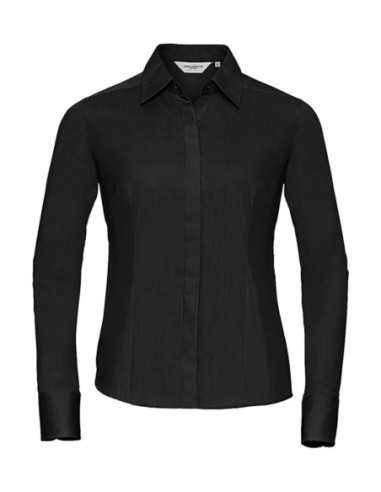 Ladies LS Fitted Poplin Shirt1
