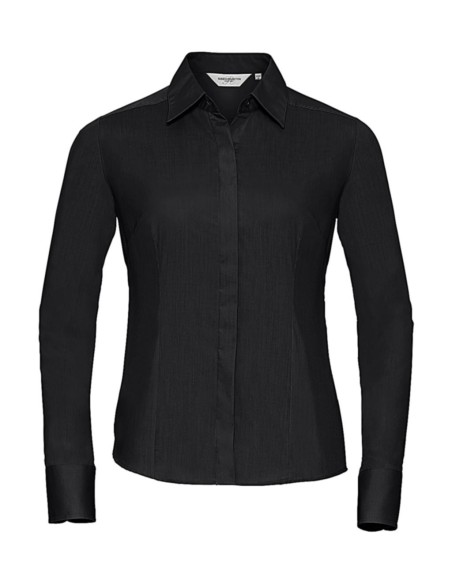 Ladies LS Fitted Poplin Shirt1