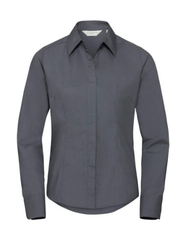 Ladies LS Fitted Poplin Shirt2