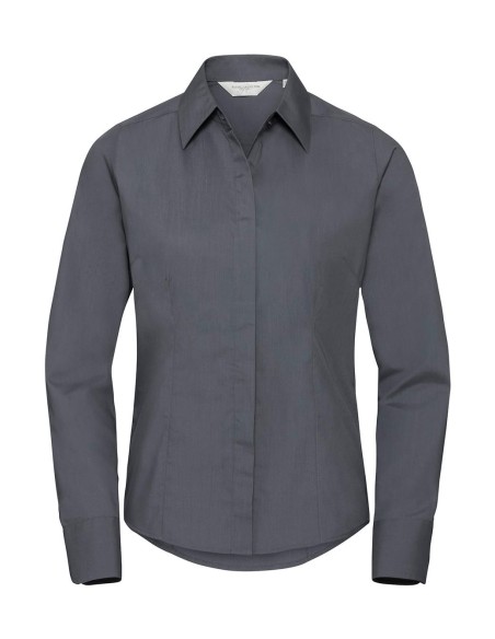 Ladies LS Fitted Poplin Shirt2