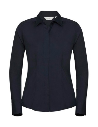 Ladies LS Fitted Poplin Shirt3
