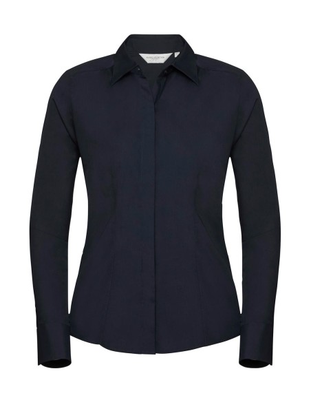 Ladies LS Fitted Poplin Shirt3
