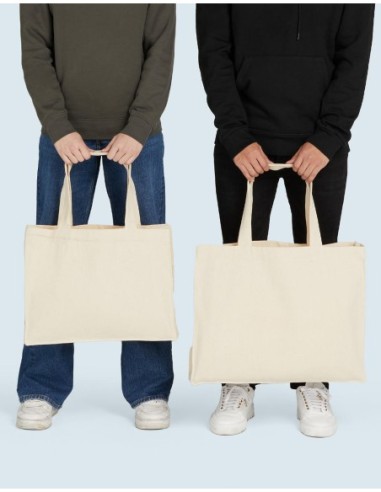 Canvas Wide Shopper with Fold LH3