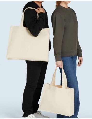 Canvas Wide Shopper with Fold LH4
