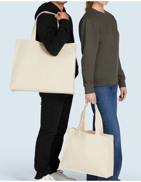 Canvas Wide Shopper with Fold LH4