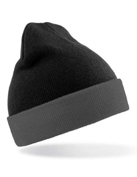 Recycled Black Compass Beanie0