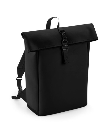 Matte PU Rolltop Backpack0