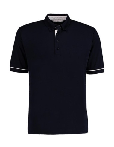 Classic Fit Button Down Contrast Polo Shirt2
