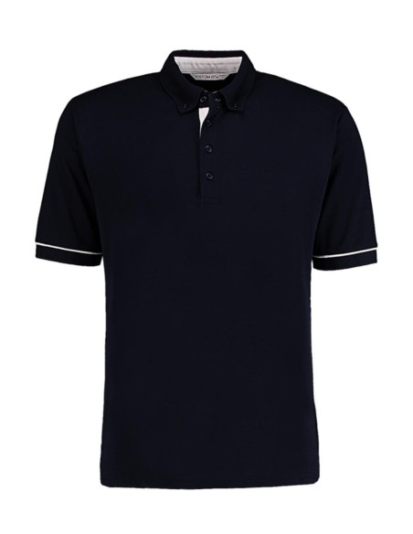 Classic Fit Button Down Contrast Polo Shirt2