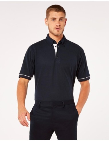 Classic Fit Button Down Contrast Polo Shirt3